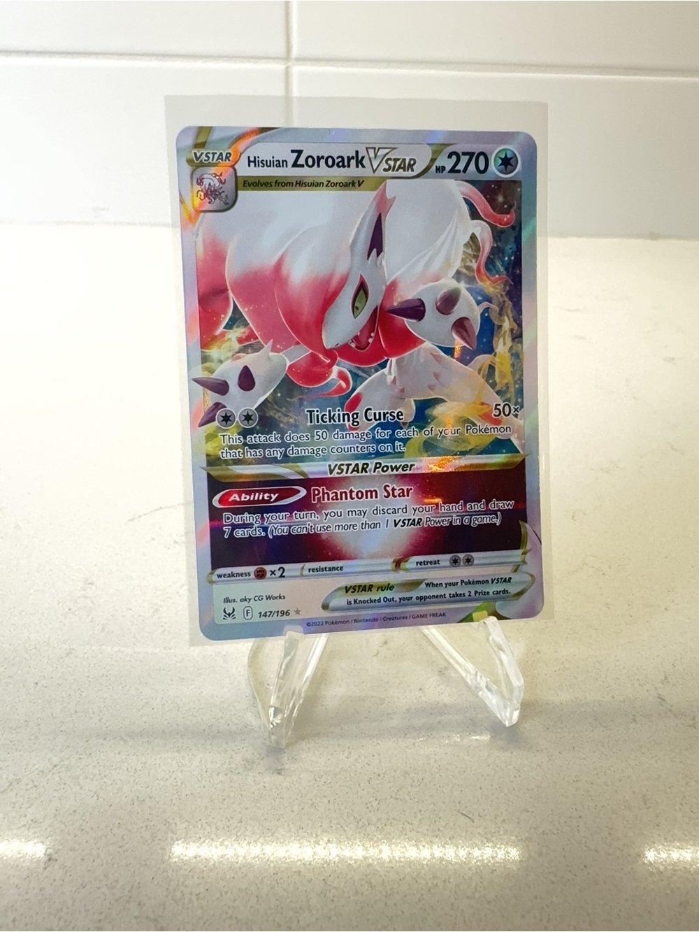 Pokemon TCG Card - Hisuian Zoroark VSTAR #147 Pokemon Lost Origin